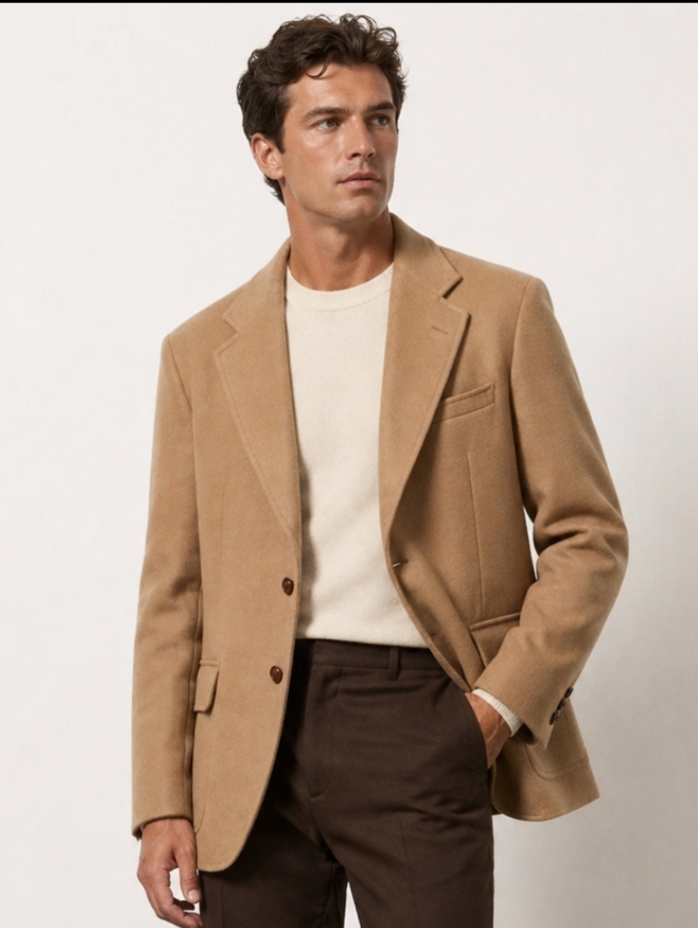 Vintage John Weitz Tan 100% Camel Hair Luxury Tailored Mens Blazer Union Made